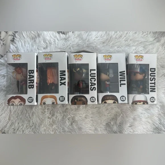Stranger Things Funko Pop Lot Barb Max Lucas Will Dustin Set of 5 - Picture 5 of 7